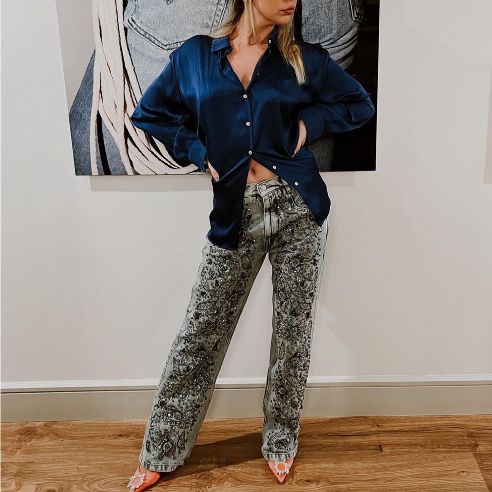 COPY - Silk blue blouse from Zara